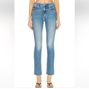 MOTHER 	
Riding the Cliffside Mid Rise Dazzler Ankle Fray Jeans
